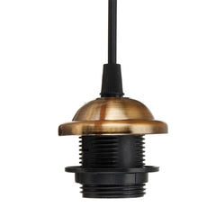 Vintage Industrial Single Head Pendant Lamp Holder - 220V Ceiling Light Bulb Adapter