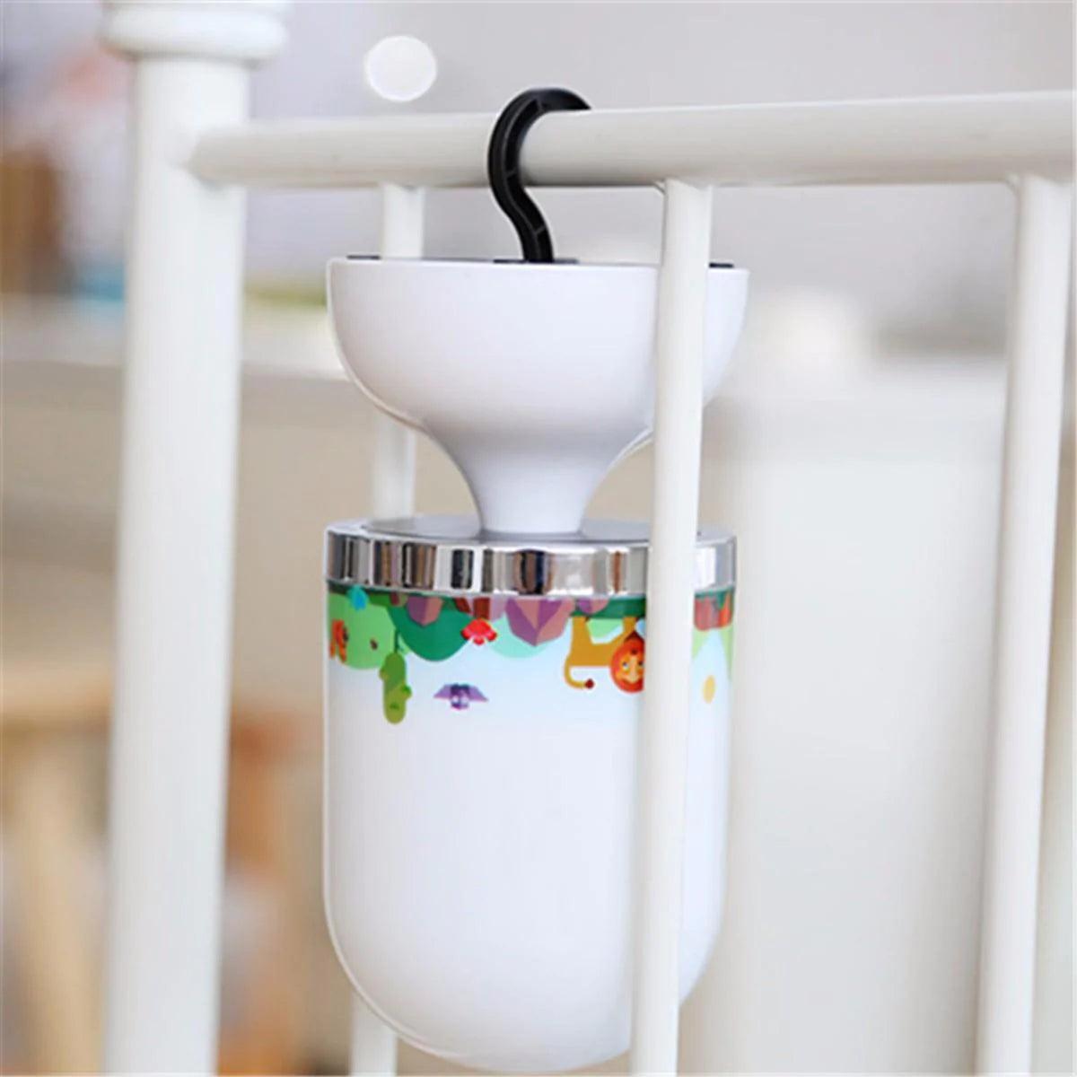 Portable USB Rechargeable LED Night Light with Vibration Sensor and Hanging Stand