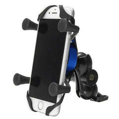 4-6" X-Type Phone GPS Holder for E-Scooters, Motorcycles, Bikes - Aluminum Alloy, Handlebar/Rear View Mirror Mount