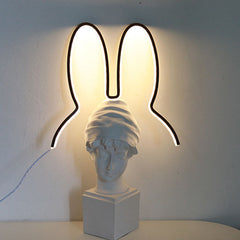 Nordic Style LED Rabbit Night Light - Creative Children's Room Decoration