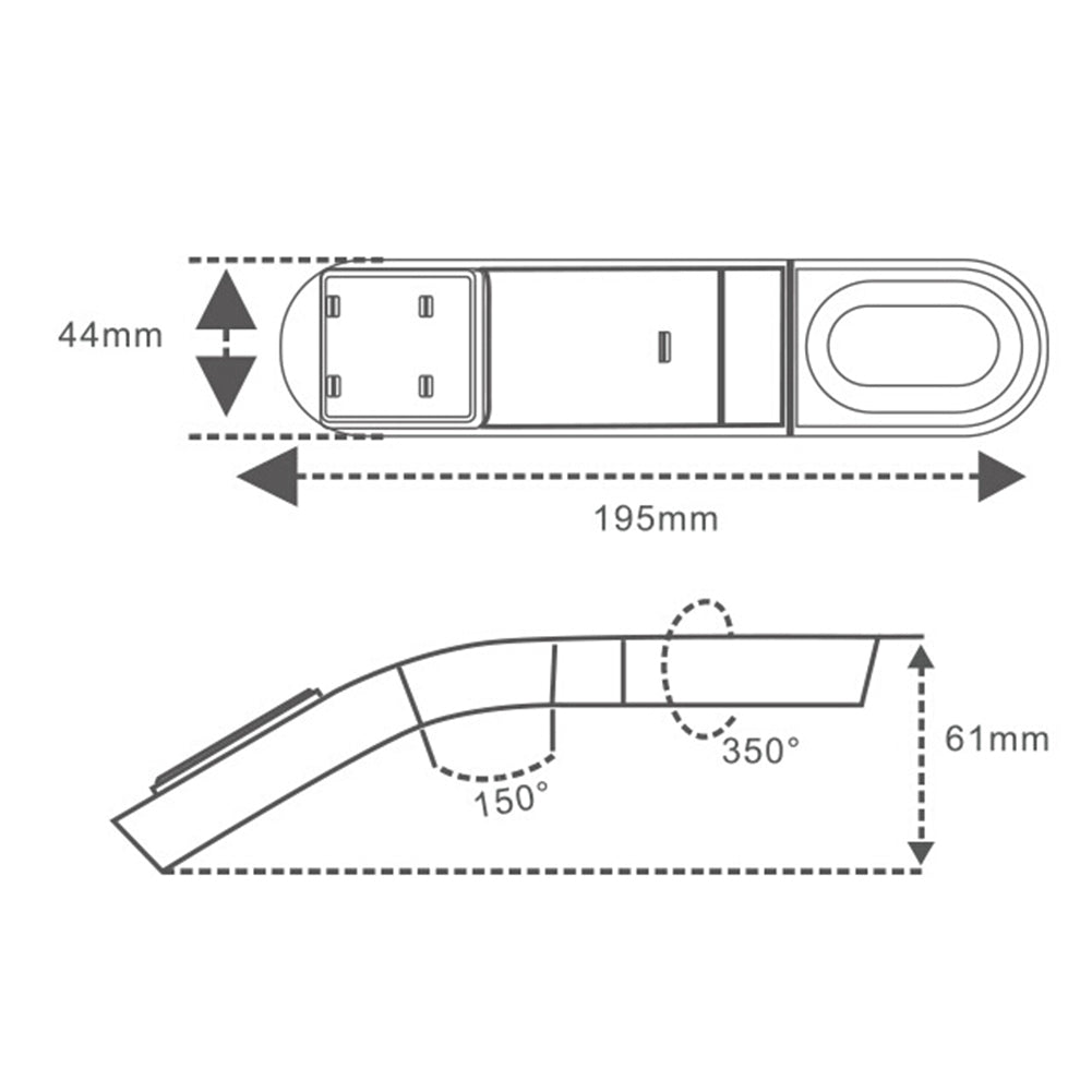 Über USB wiederaufladbares LED-Nachtlicht mit PIR-Bewegungssensor, 1 W, 2 Modi, magnetische Basis