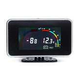 12V/24V 2-in-1 LCD Car Digital Gauge: Voltage, Pressure, Water Temperature Meter