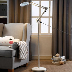 LED Magnifying Lamp with Adjustable Height - Cold Dimmable Floor Light for Makeup and Salon Use