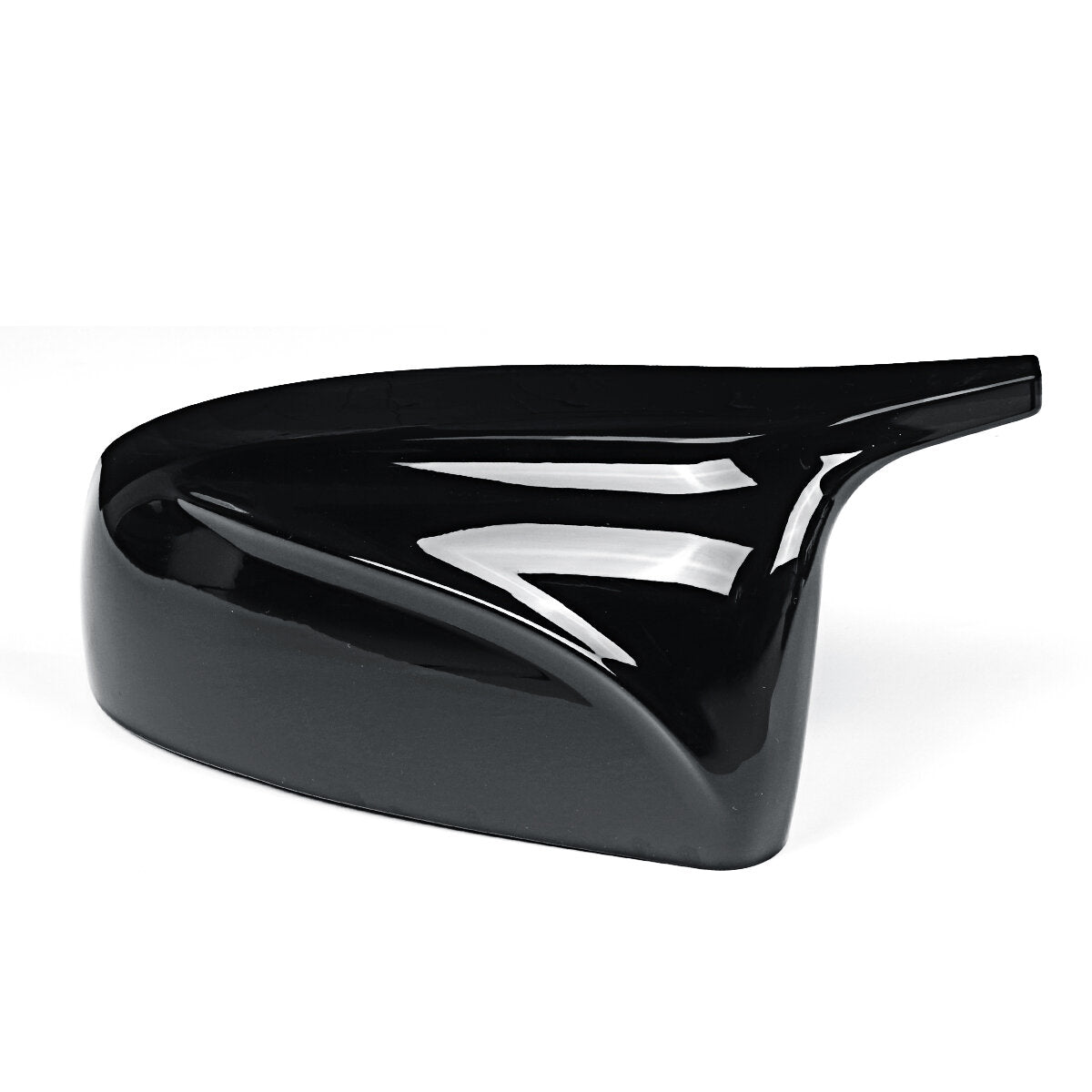 Glossy Black M Style Rear View Mirror Cap Cover Replacement Pair for Cars