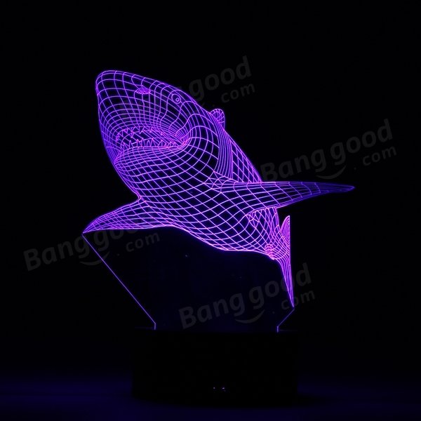 3D Color Changing LED Desk Lamp - Remote Controlled Acrylic USB Night Light, Perfect Christmas Gift