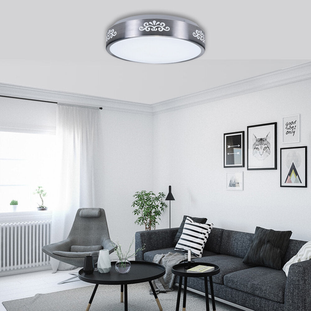 12W LED Recessed Ceiling Light, AC110-240V, Modern Round Mount Lamp for Bedroom, Study, Living Room