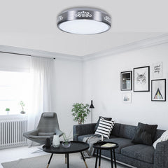 12W LED Recessed Ceiling Light, AC110-240V, Modern Round Mount Lamp for Bedroom, Study, Living Room