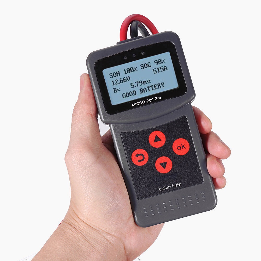 12V Car & Motorcycle Battery Tester - SAE CCA JIS Digital Analyzer Micro-200Pro