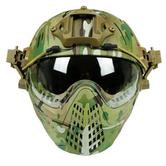 Army Tactical Helmet with Mask for Motorcycle, Hunting, and Outdoor Riding