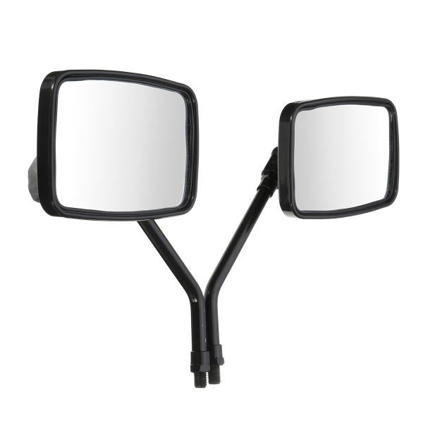 10mm Thread Black Rectangle Rear View Side Mirrors for Motorcycle, Scooter, ATV