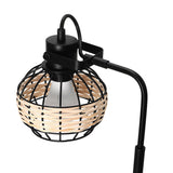 Modern & Rustic Rattan Hollow Cage Floor Lamp for Living Room or Bedroom