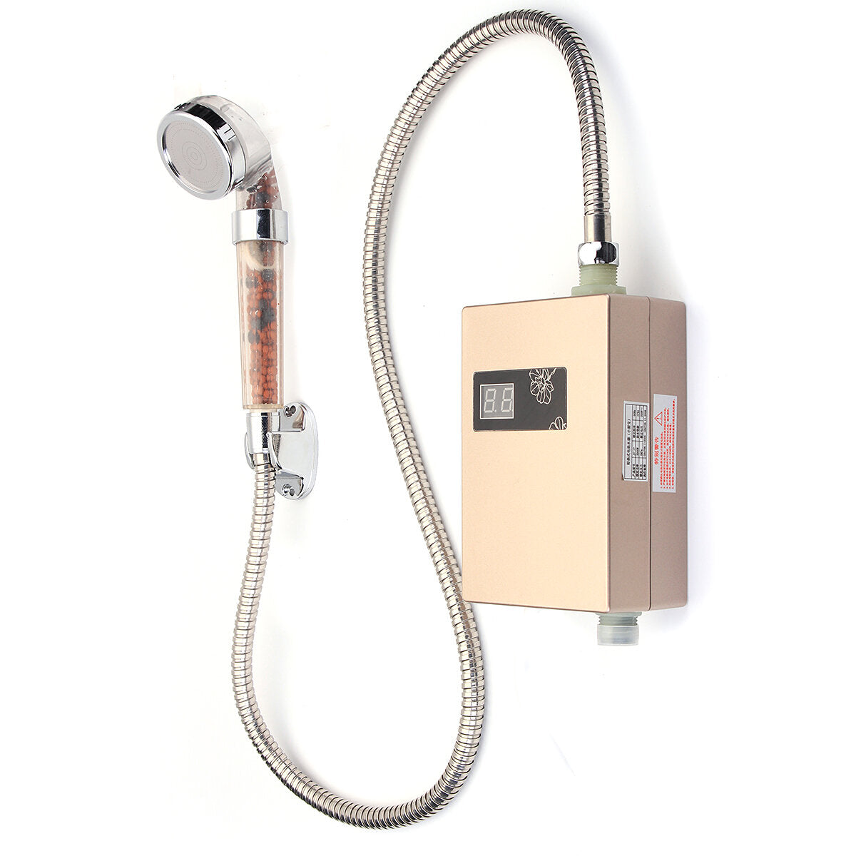 3000W Mini Electric Instant Hot Water Heater with LCD Display for Bathroom and Kitchen Showers