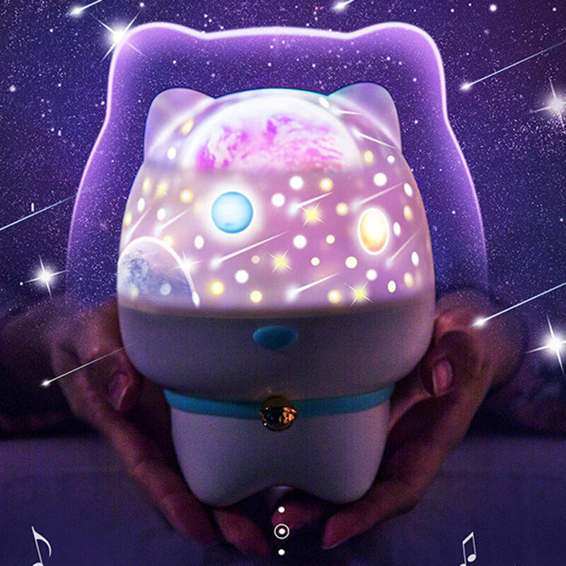 Romantic LED Starry Sky Projection Lamp with Bluetooth Speaker & Remote Control Night Light