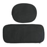 7PCS Universal PU Leather Car Seat Cushion Cover Set for 5-Seat Cars - Black and White