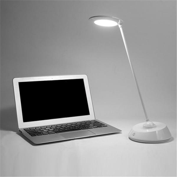 5W Rechargeable Dimmable LED Desk Lamp with Touch Sensor and 360 Degree Adjustable Light for Reading