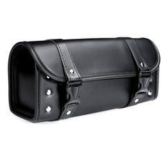 Universal PU Leather Motorcycle Front Fork Tool Bag Saddlebags Pouch Luggage