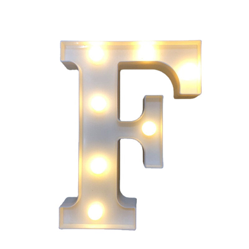 LED English Letter & Symbol Pattern Night Light - Home Decor for Bedroom, Birthday Party, Proposal