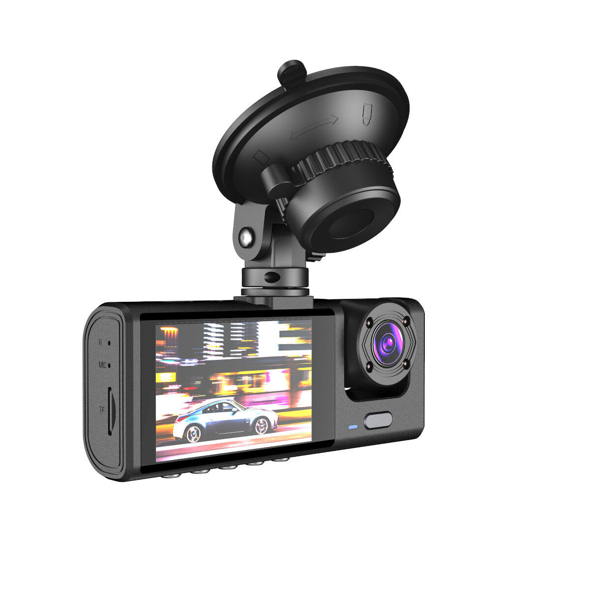 2" Dash Cam 3-Way HD 1080P, Three-Lens, Parking Monitor, Night Vision Car DVR