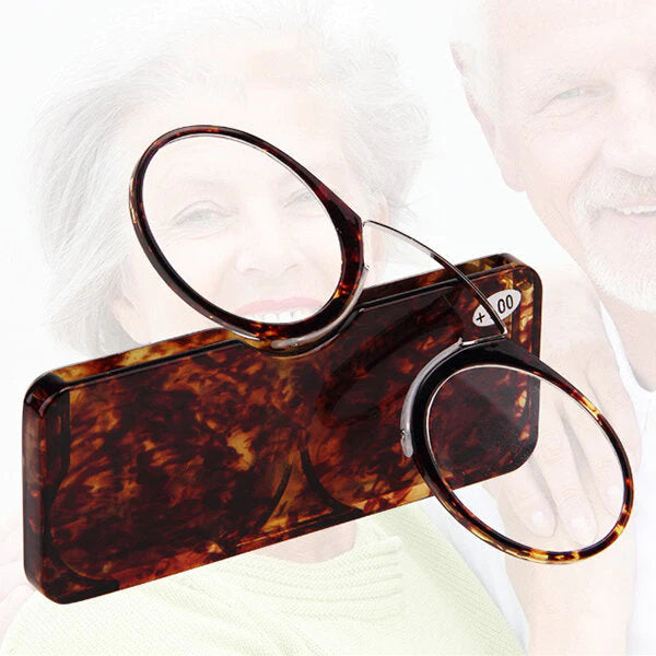 Mini Ultralight Clip-On Nose Reading Glasses for Men & Women - Portable & Convenient