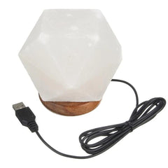 Colorful LED Natural Crystal Rock USB Salt Lamp Night Light Decor