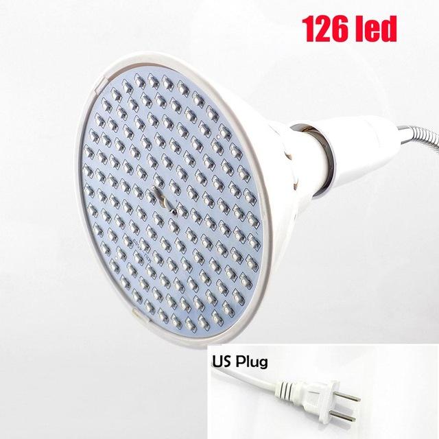 60W 126-200 LED Plant Grow Light Bulb - 360 Degree Flexible Desk Lamp for Greenhouse Flowers