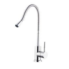 Modern Chrome Stainless Steel Kitchen Sink Faucet - Single Lever Basin Tap