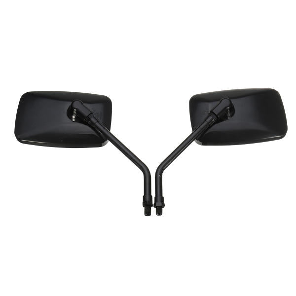 10mm Thread Black Rectangle Rear View Side Mirrors for Motorcycle, Scooter, ATV