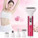 5-in-1 Women's Painless Shaver & Epilator: Face, Beard, Eyebrow, Nose Trimmer