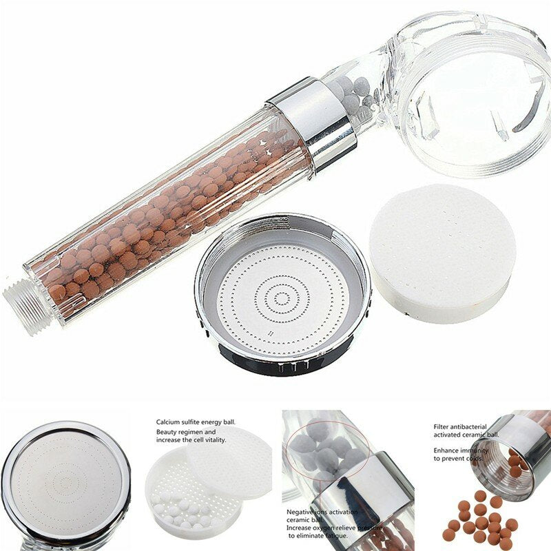 Water-Saving Anion Handheld Rain Shower Head Nozzle for Bathroom SPA