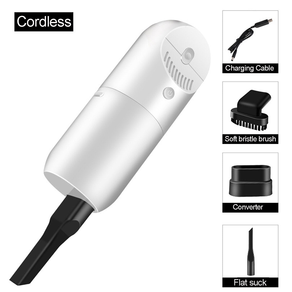 12V 120W Portable Car Vacuum Cleaner - Wet/Dry Use, Lightweight Handheld Duster, 4500rpm, 3500Pa Suction Power