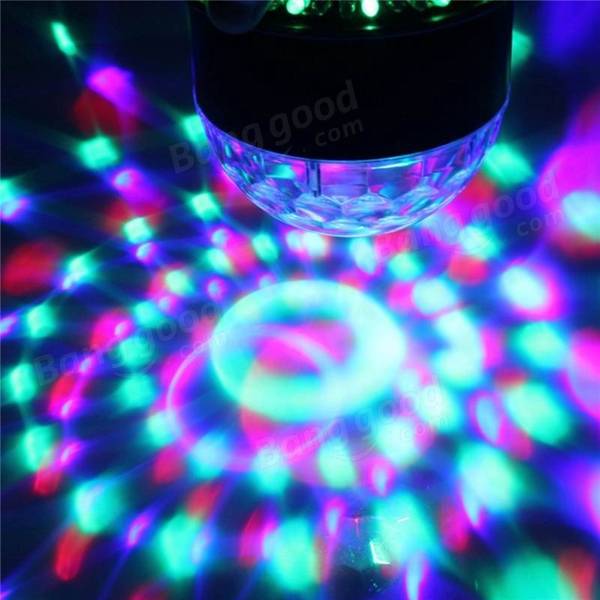 15W LED RGB Crystal Magic Ball Sunflower Stage Light Sound Activated for Christmas Party KTV Disco