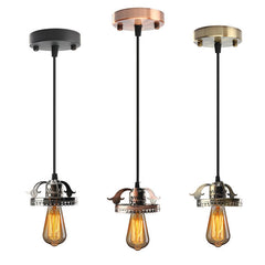 Antique Industrial Vintage Ceiling Pendant Light Fixture - Indoor Lighting Chandelier Lamp Bulb