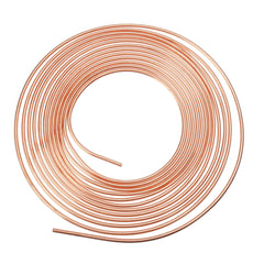 25ft 3/16" OD Copper Brake Pipe Hose Line Tube Coil with Joint Union