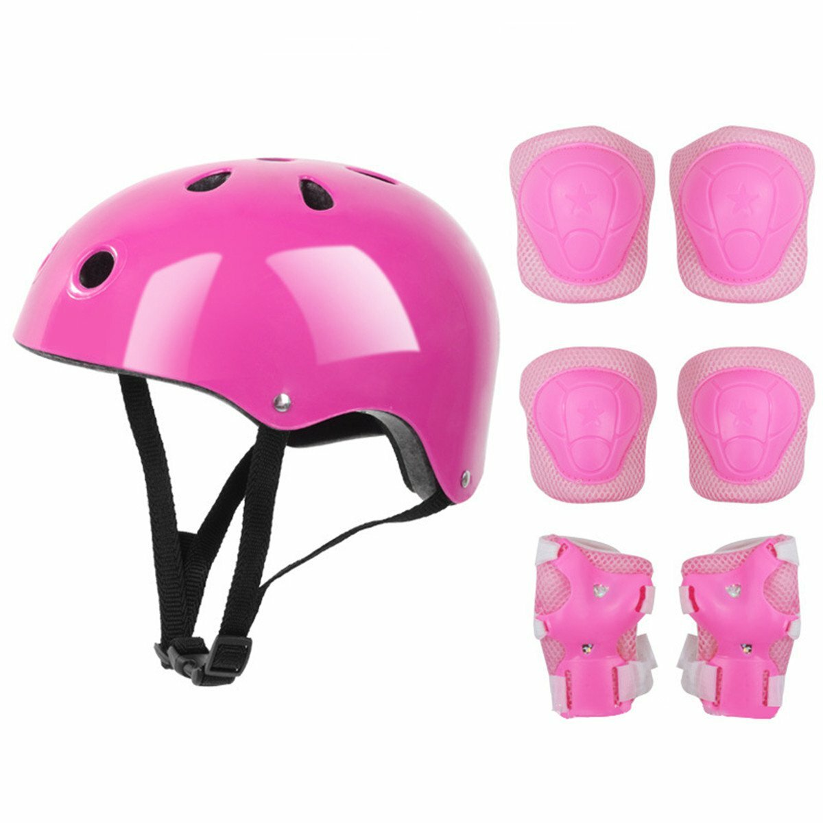 7PCS Kids Safety Gear Set: Helmet, Knee & Elbow Pads for Skating, Biking