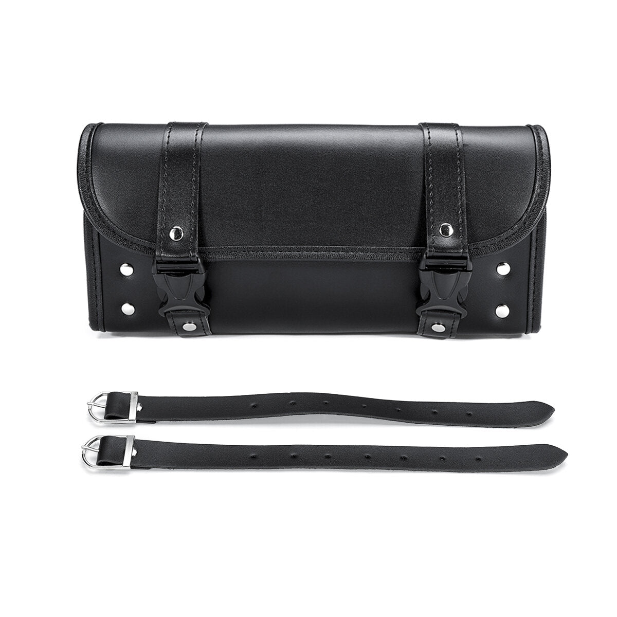 Universal PU Leather Motorcycle Front Fork Tool Bag Saddlebags Pouch Luggage