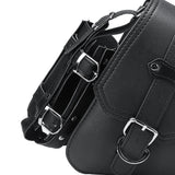 Universal Black Leather Motorcycle Saddlebags - Durable Saddle Bags for All Bikes