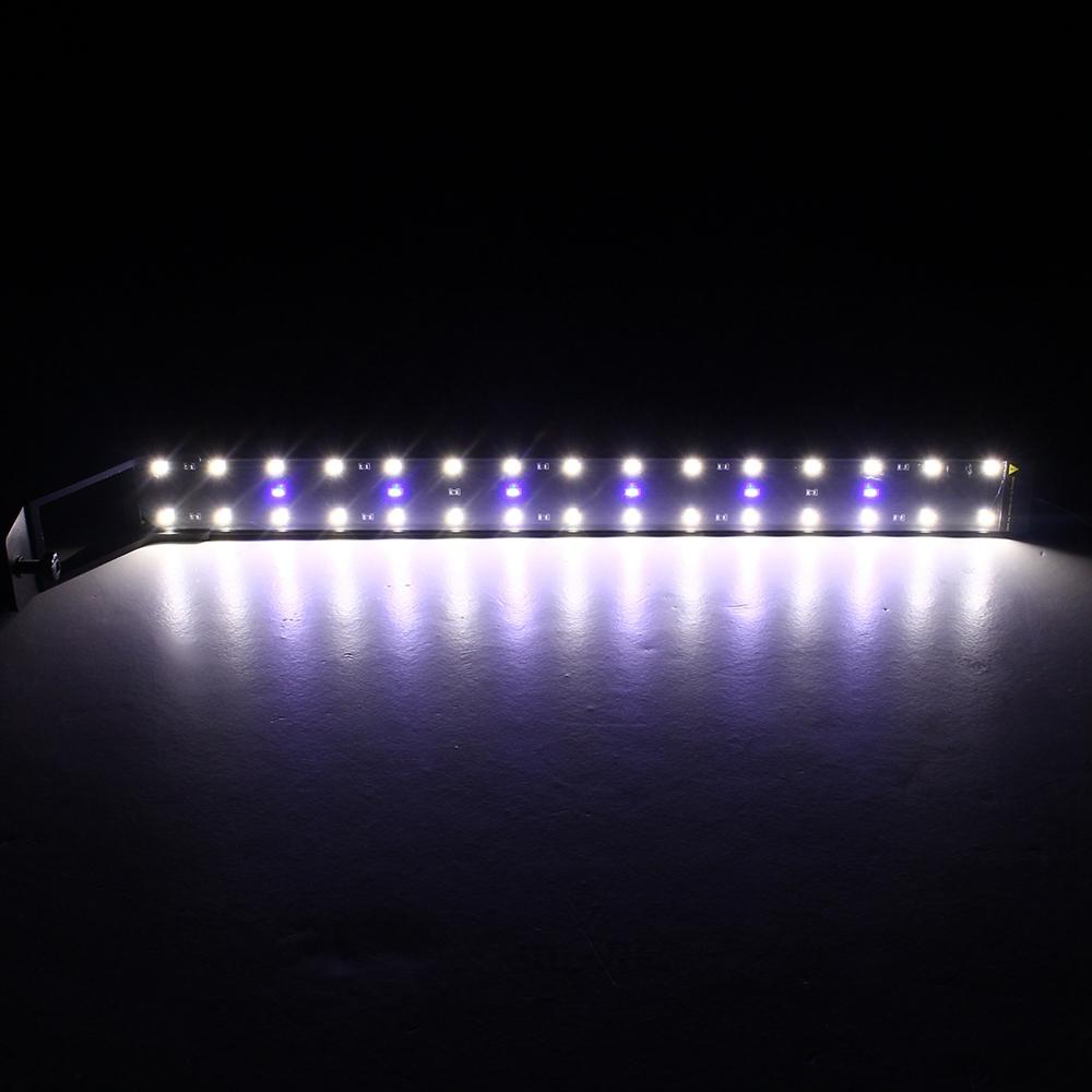 14W 53cm Blue & White LED Adjustable Aquarium Fish Tank Lamp - Super Slim Clip-On Light