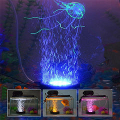 12 LED Submersible Aquarium Bubble Light with Air Stone, Fish Tank Pump, and Remote Control