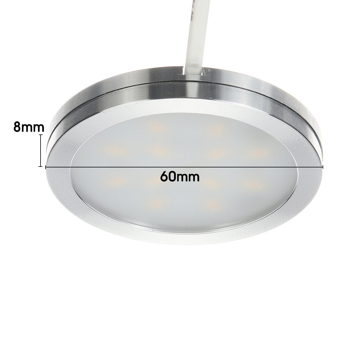 2.5W 6-In-1 LED Under Cabinet Light, Slim Recessed Ceiling Panel for Kitchen Cupboard, DC12V