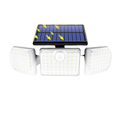 Solar Lights Outdoor 182/112 LED Wall Lamp, Adjustable Heads, IP65 Waterproof, 3 Modes Security Flood Light