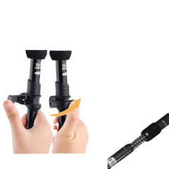 2Pcs Ultralight Aluminum Alloy Foldable Hiking Walking Sticks - Telescopic Trekking Poles for Camping & Nordic Walking