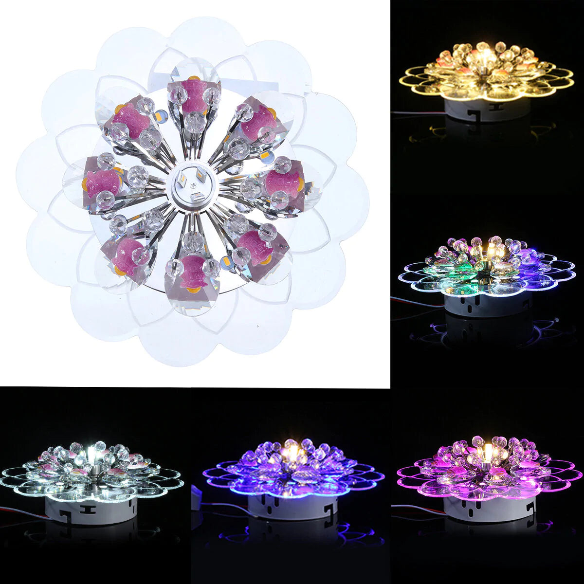 110V-220V Crystal LED Ceiling Light Fixture - Hallway Pendant Lamp Chandelier for Home