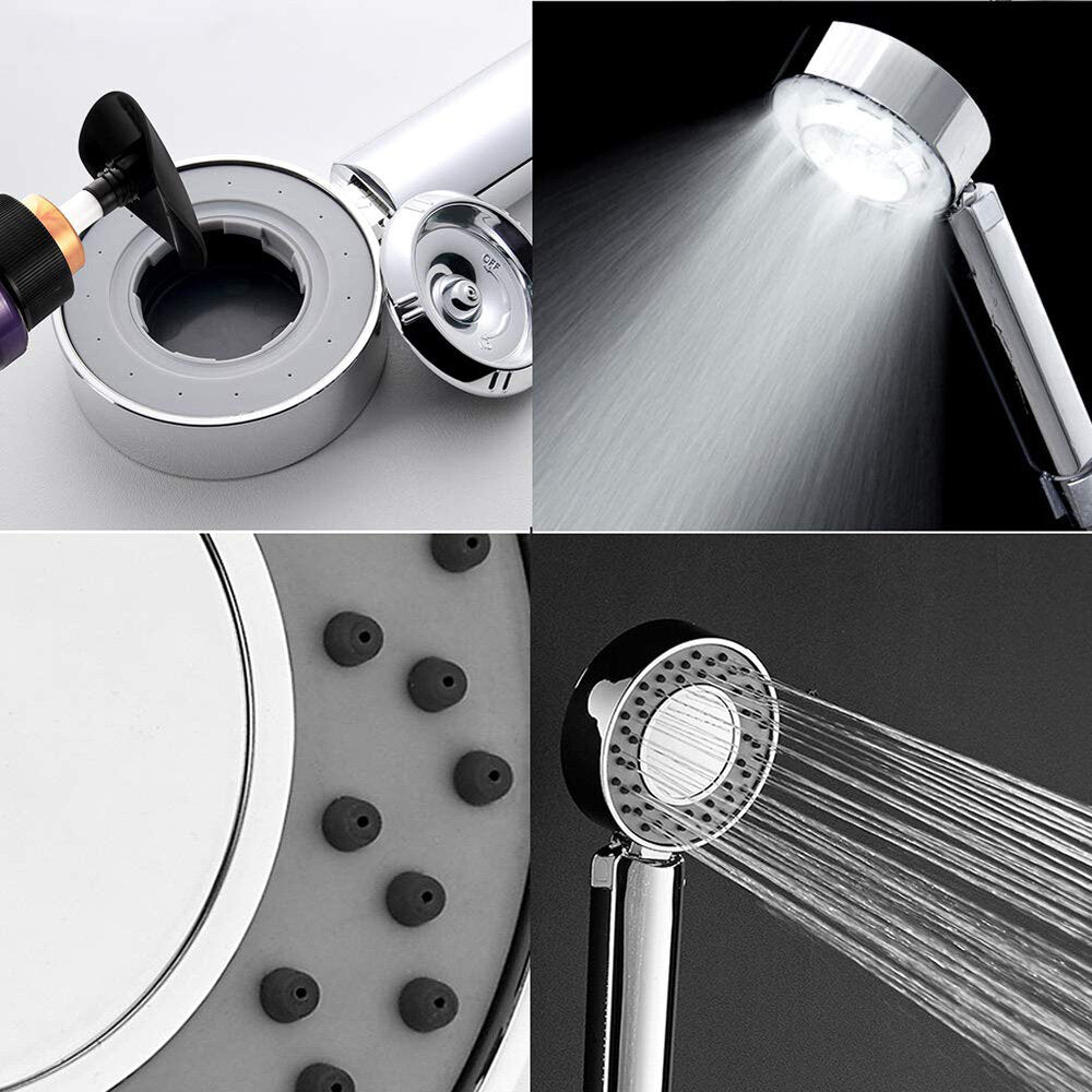 ABS G1/2 Double-Sided High Pressure Shower Head - Detachable, Free-Fill Shampoo Gel for Bathroom SPA