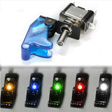 12V 20A Toggle Rocker Switch with LED Indicator and Cover - On/Off Control