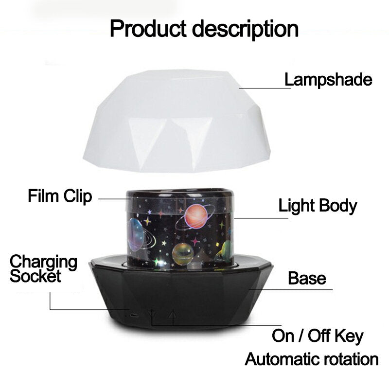 3D LED Night Light Magic Projection Lamp - Perfect Xmas Gift for Boys and Girls