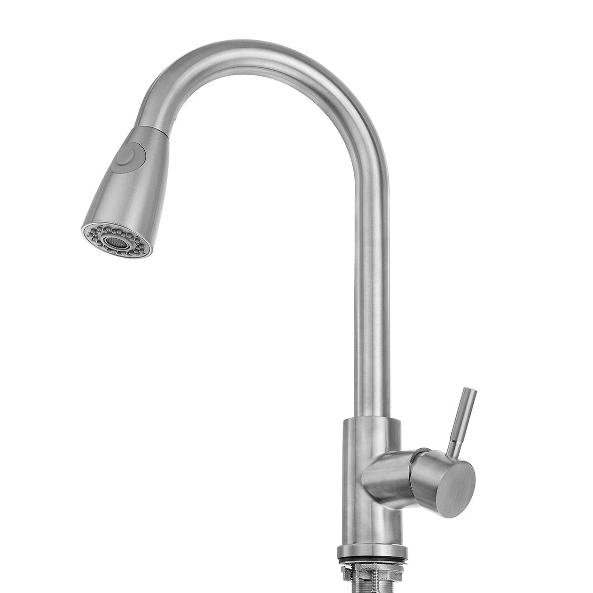 Stainless Steel Kitchen Sink Faucet with Pull-Out Sprayer Head and Dual Water Spray Modes