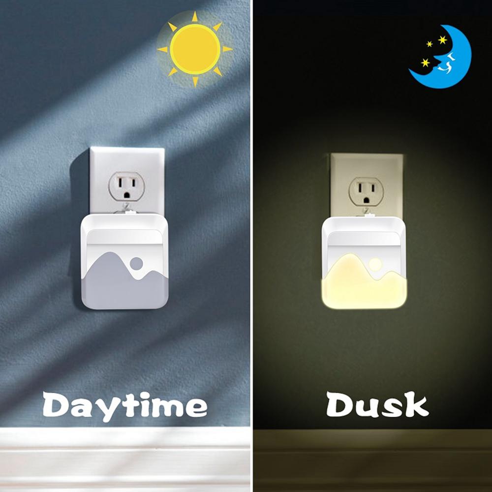 Dimmable LED Night Light with Dusk to Dawn Sensor, Plug-In for Children Nursery, Safety AC110-240V