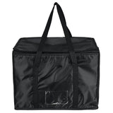 Black Oxford Cloth Insulation Bag with Pearl Cotton, Hand Strap, and PE Film for Takeaway Storage