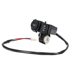 12V/24V 3.1A Waterproof Motorcycle Dual USB Charger with LED Voltmeter Socket