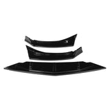 3Pcs Gloss Black Car Front Bumper Splitter Lip Diffuser Body Kit Spoiler Guard Protection Kit